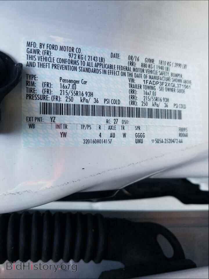 2016 FORD FOCUS - VIN: 1FADP3F2XGL371561 - Photo 10