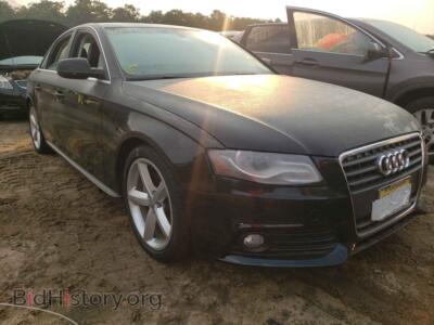 2012 Audi A4 A4 Premium, black — VIN WAUFFAFL3CN011014, Copart