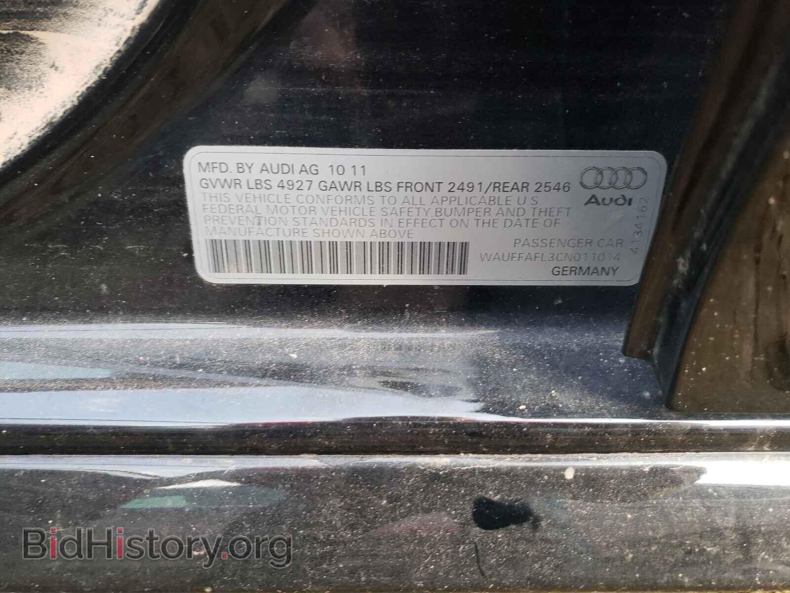2012 AUDI A4 - VIN: WAUFFAFL3CN011014 - Photo 10