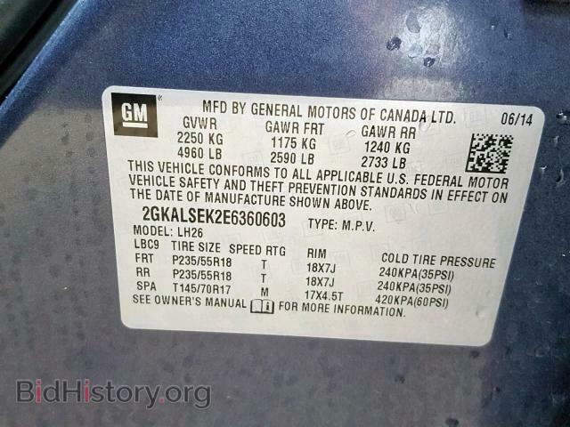 2014 GMC TERRAIN SL - VIN: 2GKALSEK2E6360603 - Фото 10