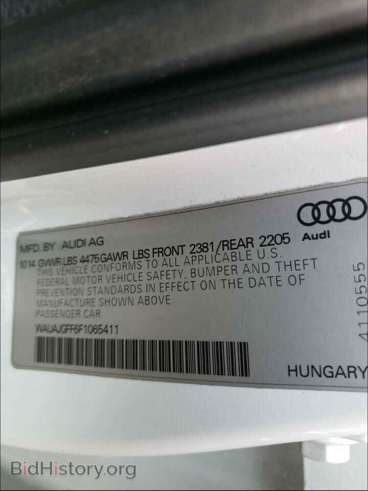 2015 AUDI A3 - VIN: WAUAJGFF6F1065411 - Фото 10