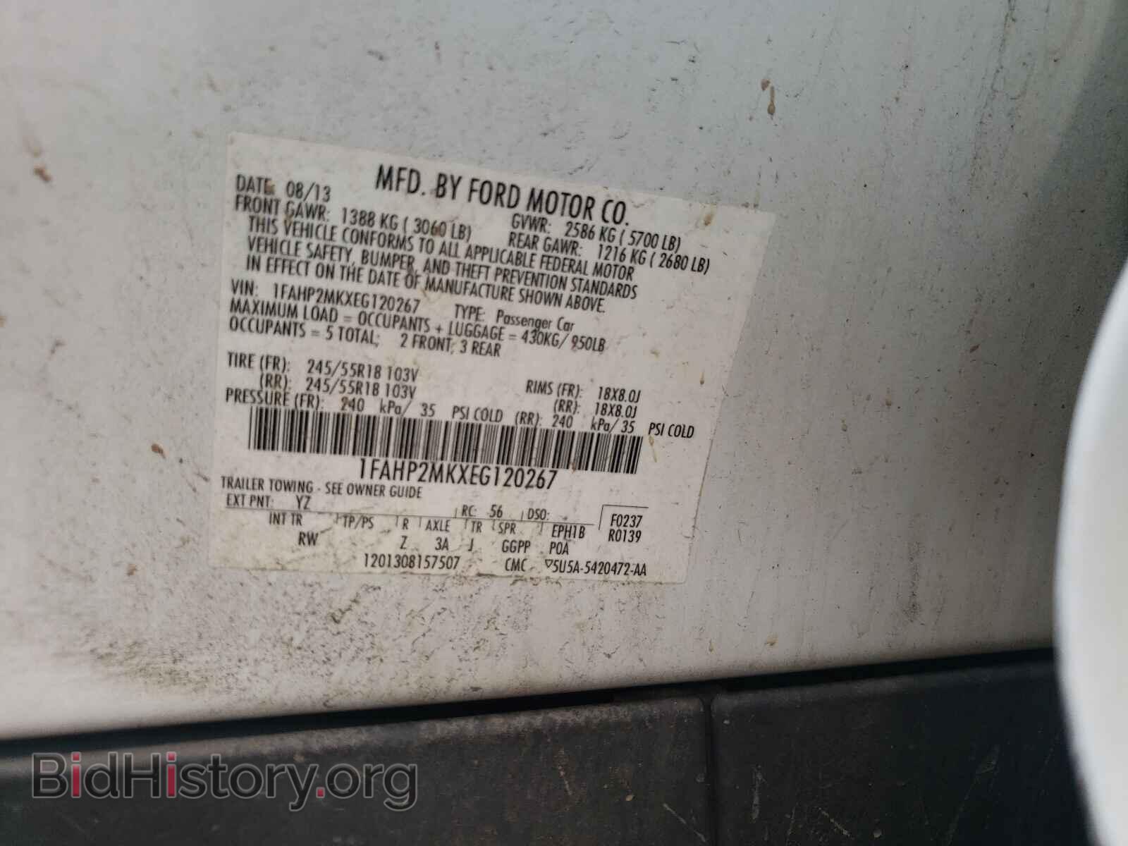 2014 FORD TAURUS - VIN: 1FAHP2MKXEG120267 - Фото 10
