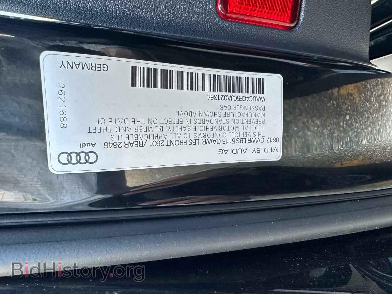 2018 AUDI S5/RS5 - VIN: WAUC4CF50JA021364 - Фото 10