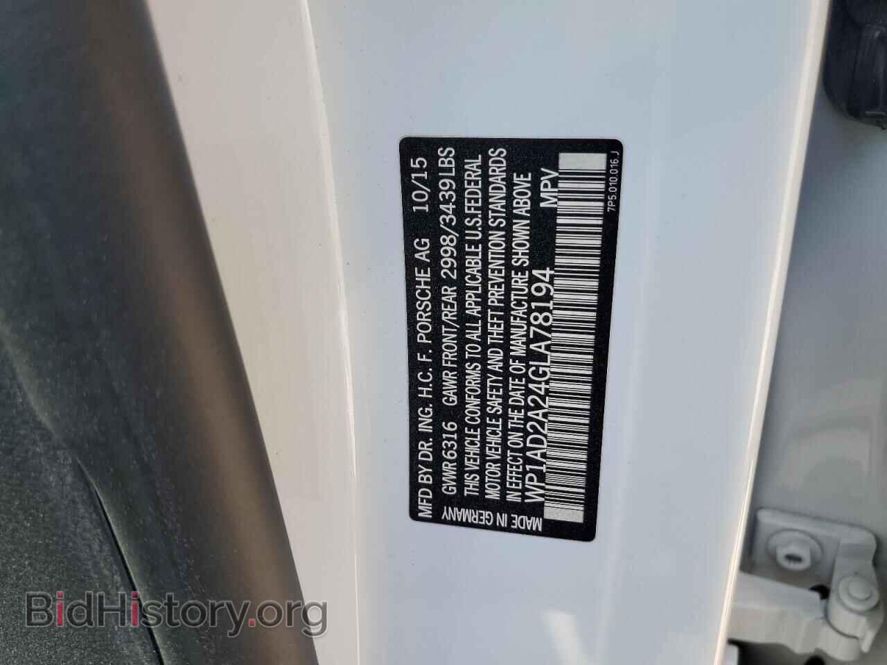 2016 PORSCHE CAYENNE - VIN: WP1AD2A24GLA78194 - Фото 14