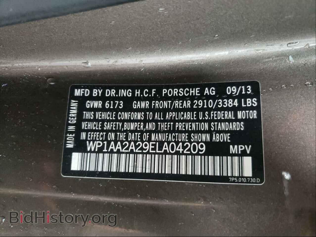 2014 PORSCHE CAYENNE - VIN: WP1AA2A29ELA04209 - Фото 10