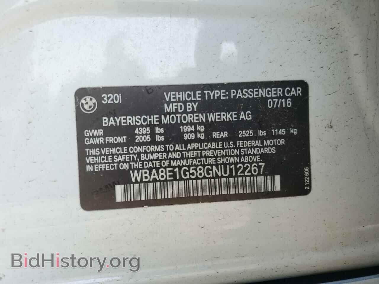 2016 BMW 3 SERIES - VIN: WBA8E1G58GNU12267 - Фото 12