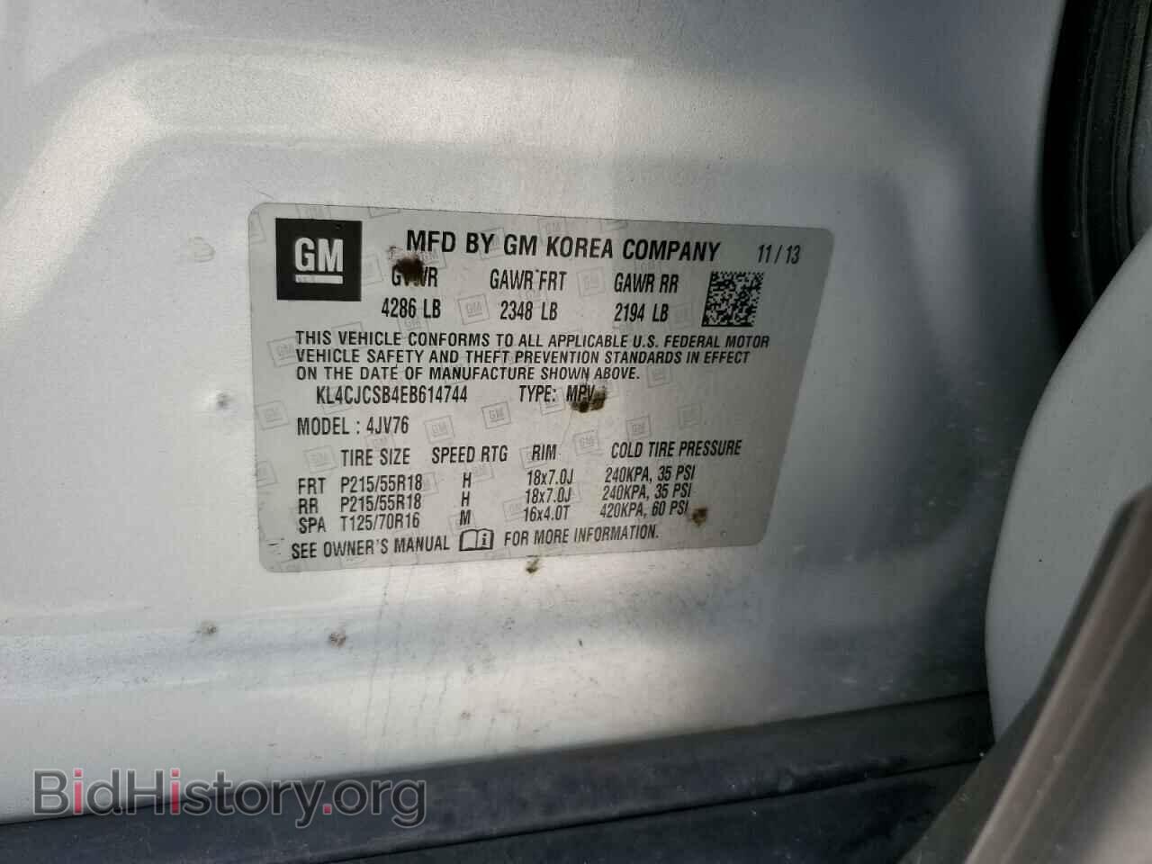 2014 BUICK ENCORE - VIN: KL4CJCSB4EB614744 - Фото 13