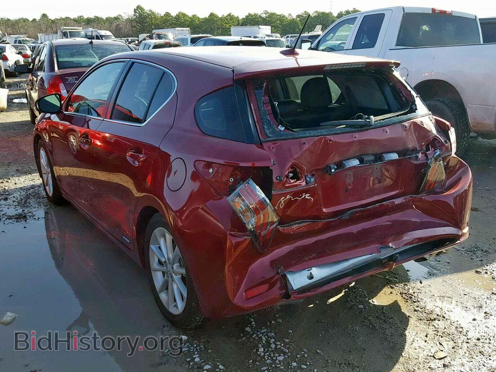 2012 LEXUS CT 200 - VIN: JTHKD5BH0C2089203 - Фото 3