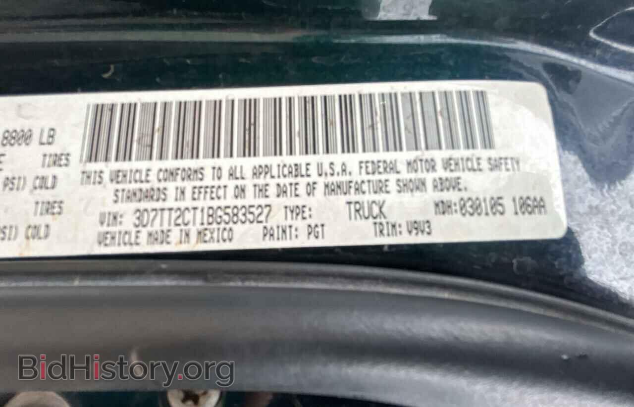 2011 DODGE All Models - VIN: 3D7TT2CT1BG583527 - Фото 10