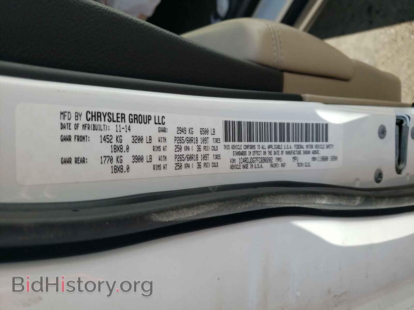 2015 DODGE DURANGO - VIN: 1C4RDJDG7FC690202 - Фото 10