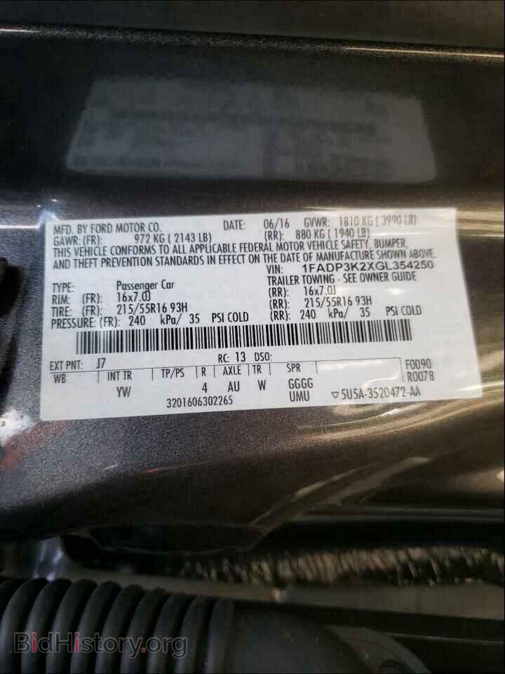 2016 FORD FOCUS - VIN: 1FADP3K2XGL354250 - Photo 10