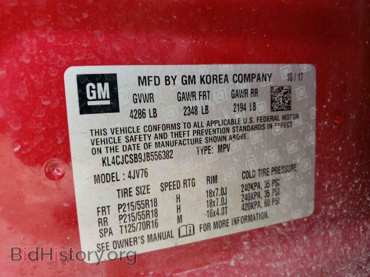 2018 BUICK ENCORE - VIN: KL4CJCSB9JB556382 - Фото 14