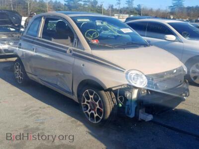 2012 Fiat 500 500 Sport, tan — VIN 3C3CFFBR5CT106157, Copart