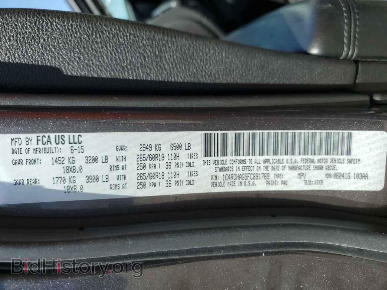 2015 DODGE DURANGO - VIN: 1C4RDHAG5FC891769 - Фото 13