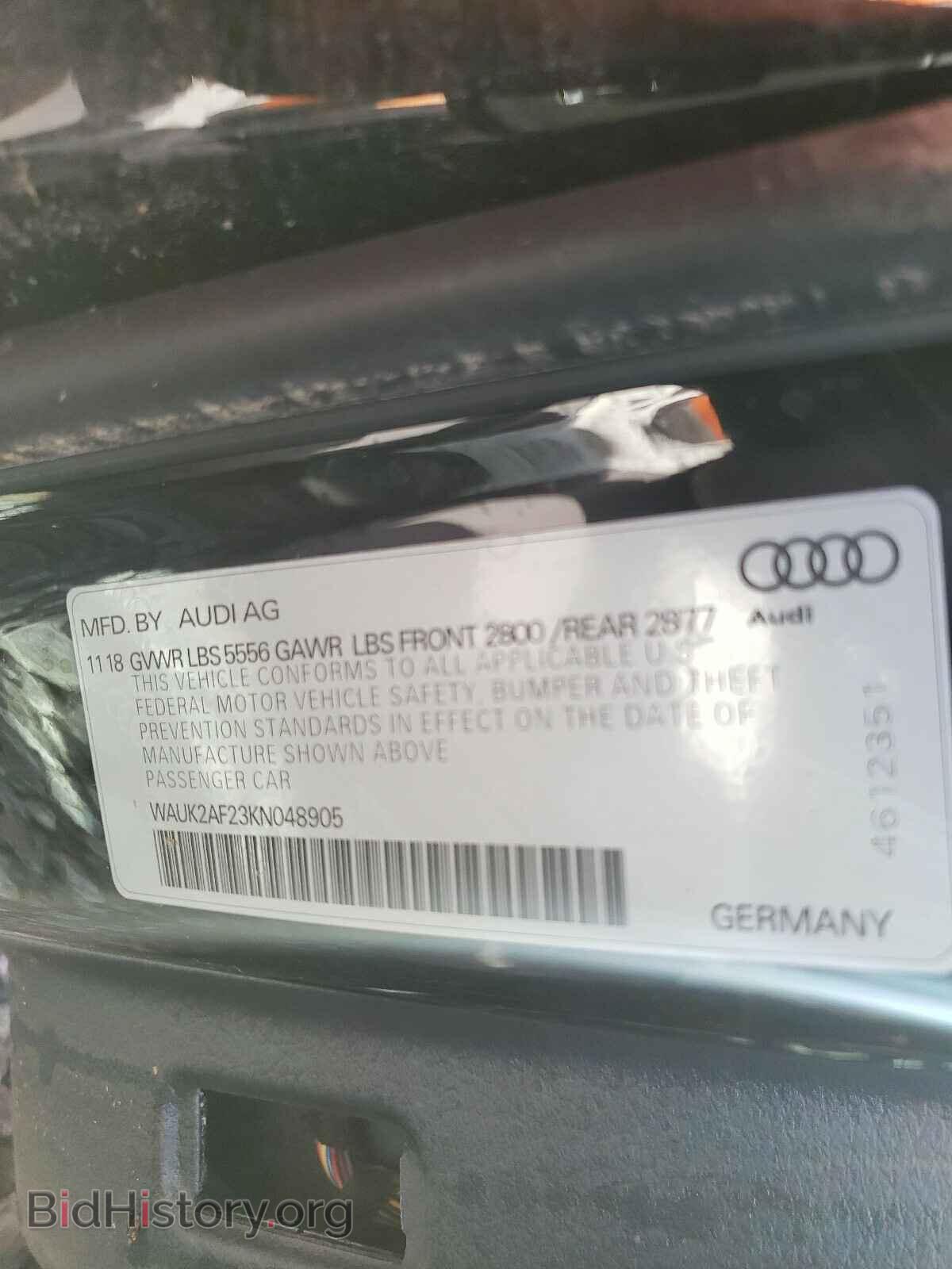 2019 AUDI A6 - VIN: WAUK2AF23KN048905 - Фото 10