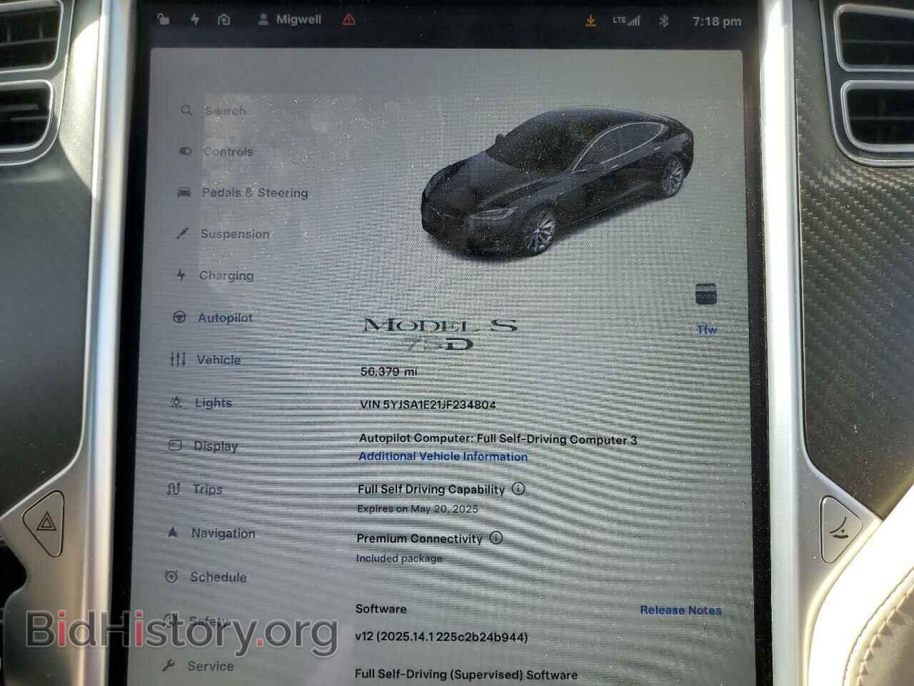 2018 TESLA MODEL S - VIN: 5YJSA1E21JF234804 - Фото 9