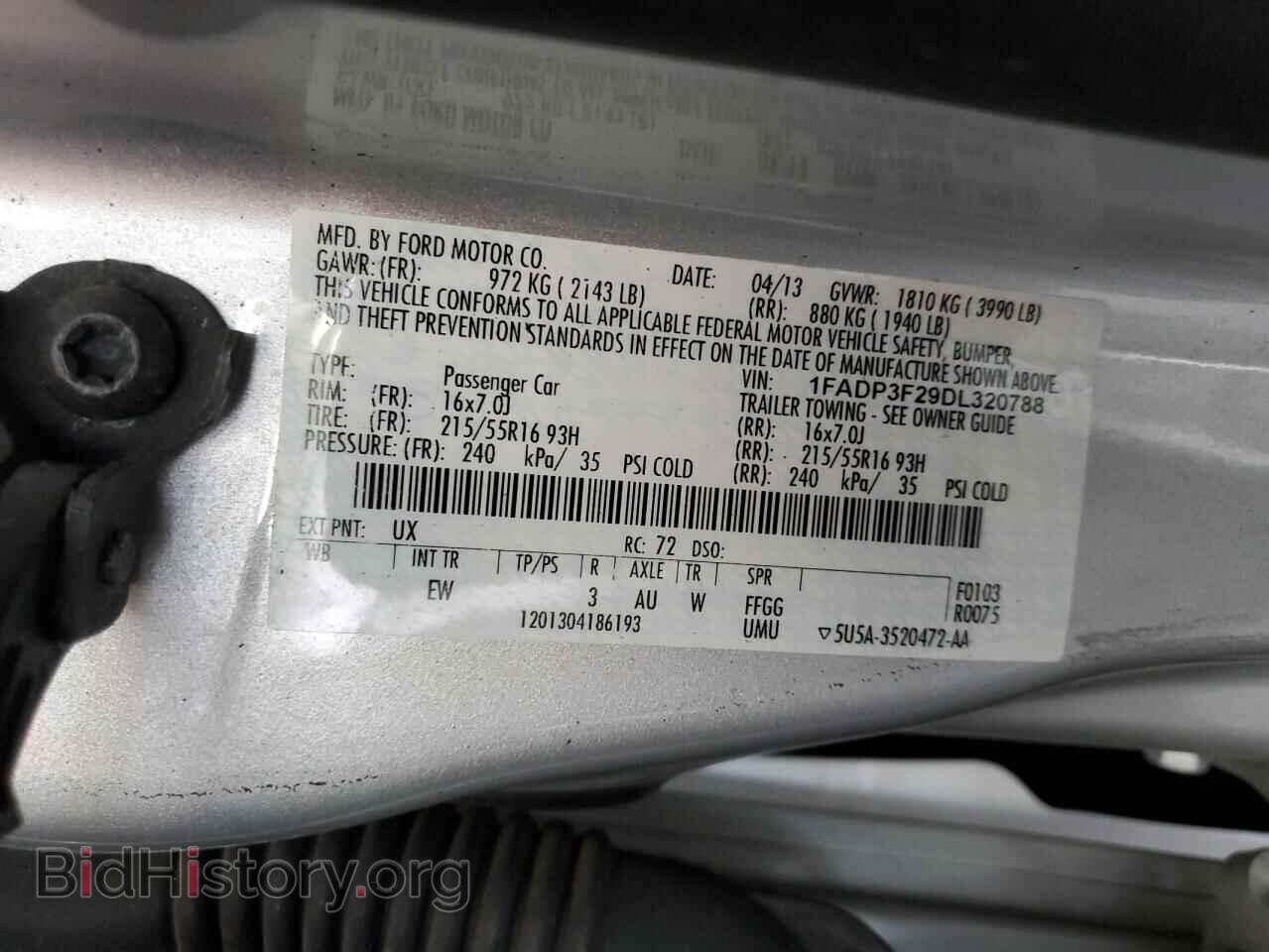 2013 FORD FOCUS - VIN: 1FADP3F29DL320788 - Фото 13