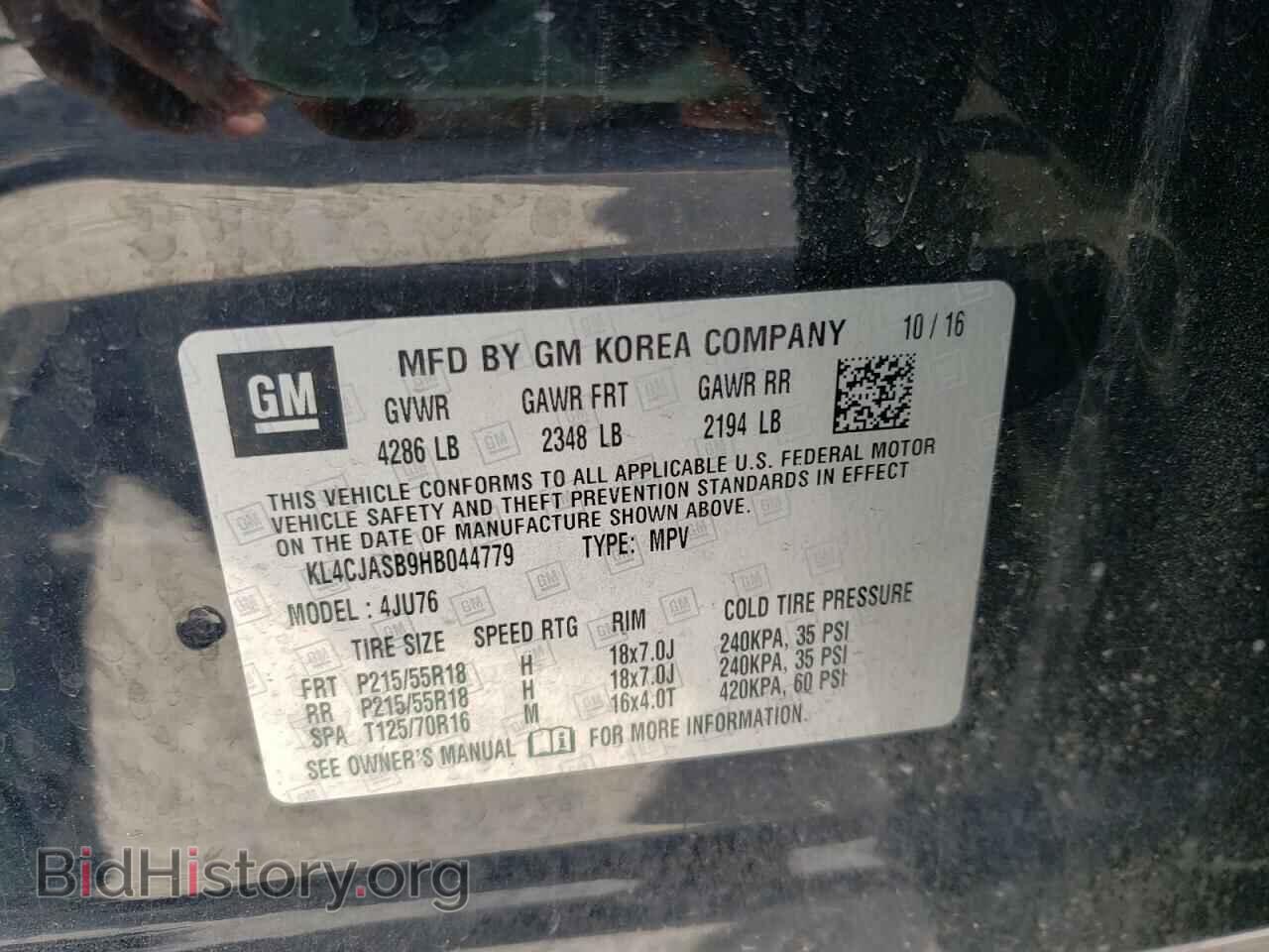 2017 BUICK ENCORE - VIN: KL4CJASB9HB044779 - Photo 10