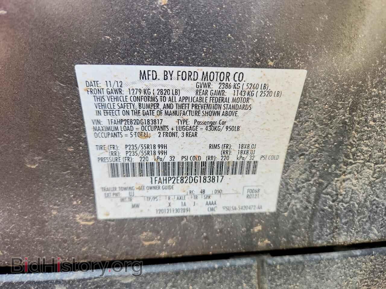 2013 FORD TAURUS - VIN: 1FAHP2E82DG183817 - Photo 12