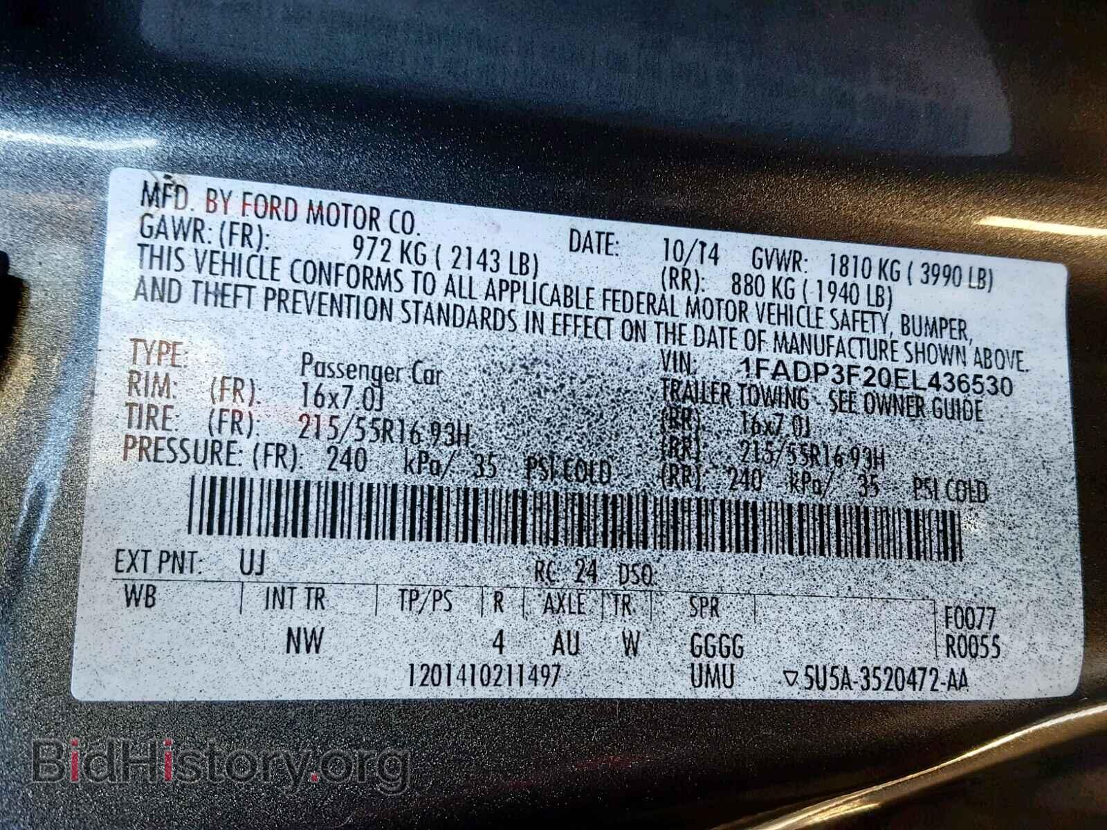2014 FORD FOCUS - VIN: 1FADP3F20EL436530 - Photo 10