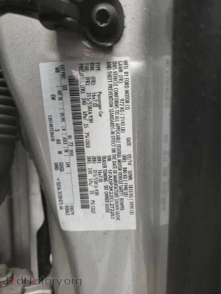 2014 FORD FOCUS - VIN: 1FADP3K22EL272283 - Фото 10