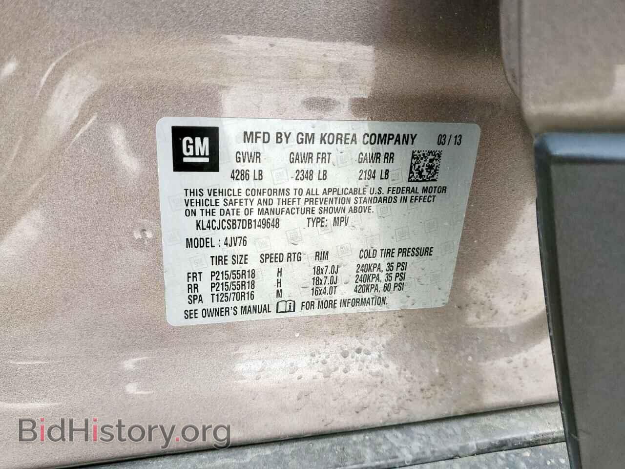 2013 BUICK ENCORE - VIN: KL4CJCSB7DB149648 - Photo 14