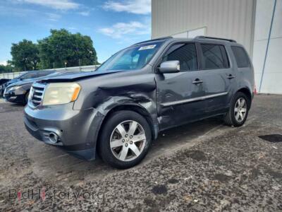 2013 Honda PILOT Touring, gray — VIN 5FNYF3H95DB017437, Copart