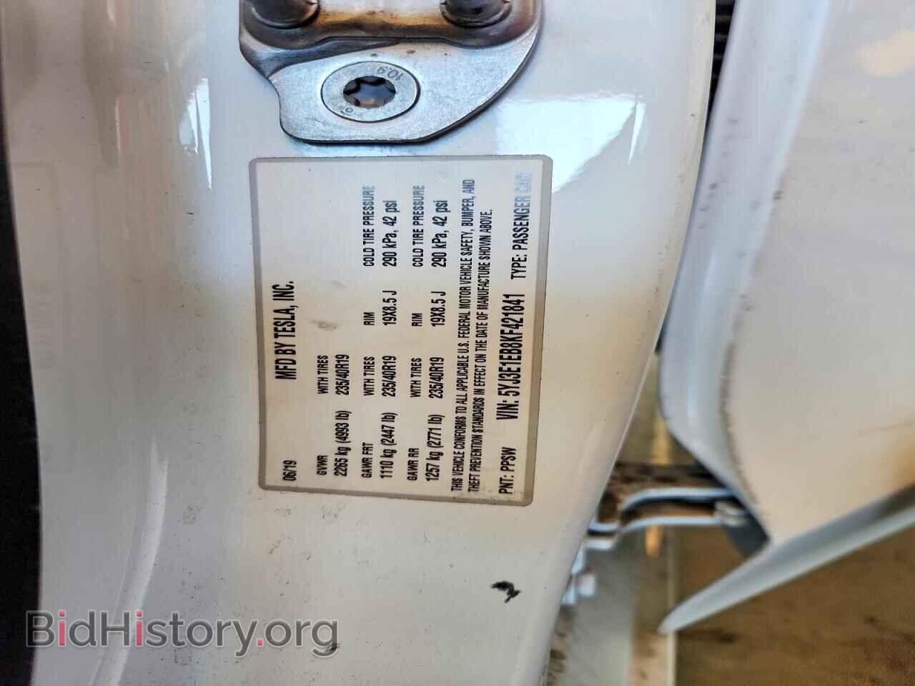 2019 TESLA MODEL 3 - VIN: 5YJ3E1EB8KF421841 - Фото 12