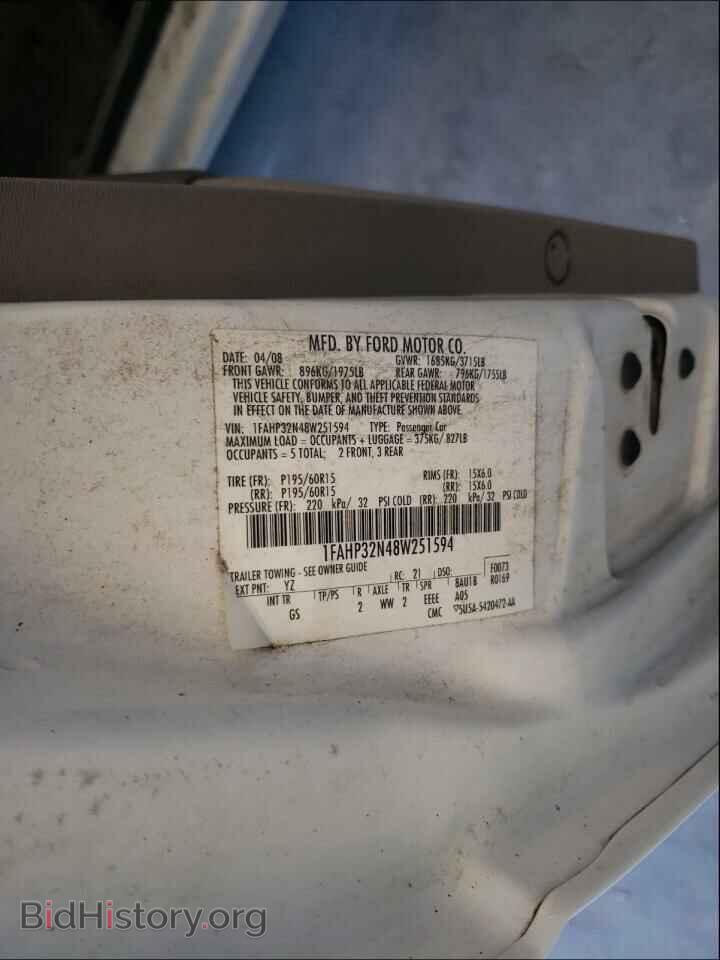 2008 FORD FOCUS - VIN: 1FAHP32N48W251594 - Фото 10