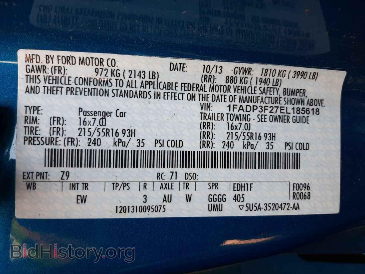 2014 FORD FOCUS - VIN: 1FADP3F27EL185618 - Photo 10