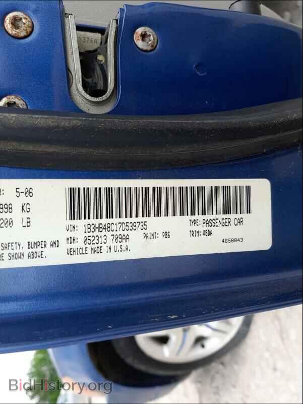 2007 DODGE CALIBER - VIN: 1B3HB48C17D539735 - Фото 10