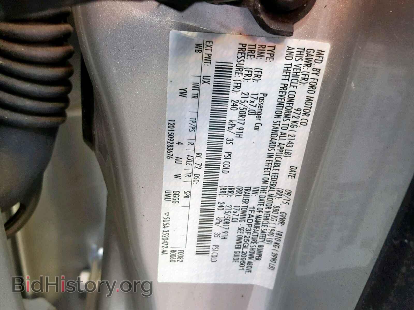 2016 FORD FOCUS SE - VIN: 1FADP3F25GL209501 - Фото 10