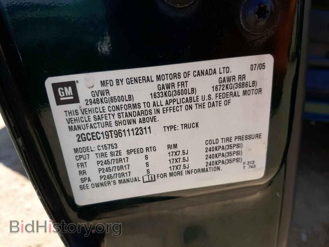 2006 CHEVROLET SILVERADO - VIN: 2GCEC19T961112311 - Фото 10