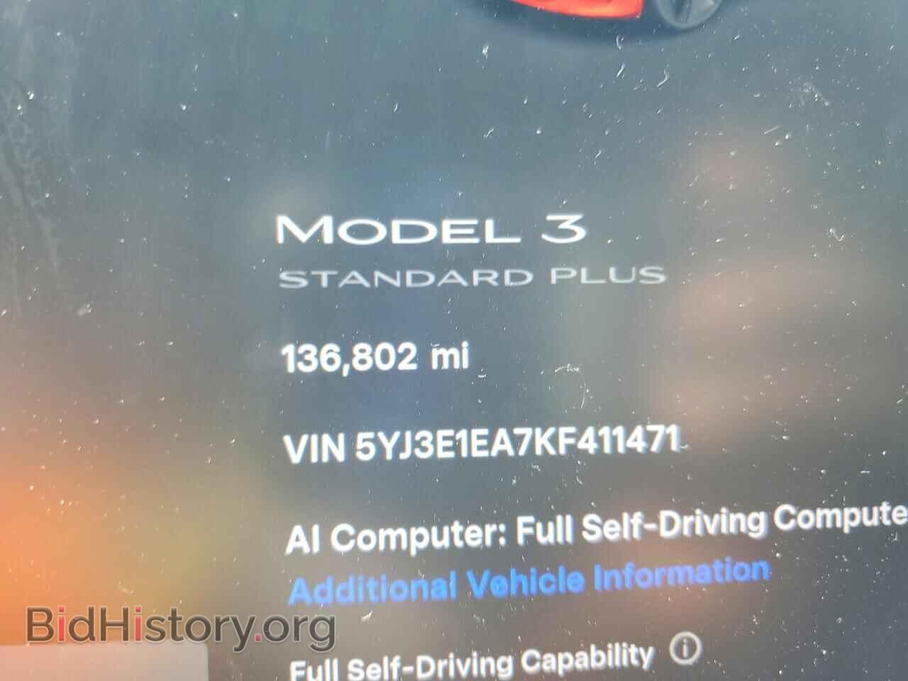 2019 TESLA MODEL 3 - VIN: 5YJ3E1EA7KF411471 - Фото 9