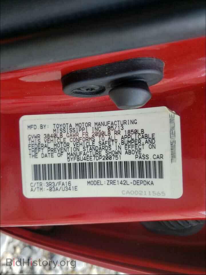 2013 TOYOTA COROLLA - VIN: 5YFBU4EE7DP200751 - Photo 10