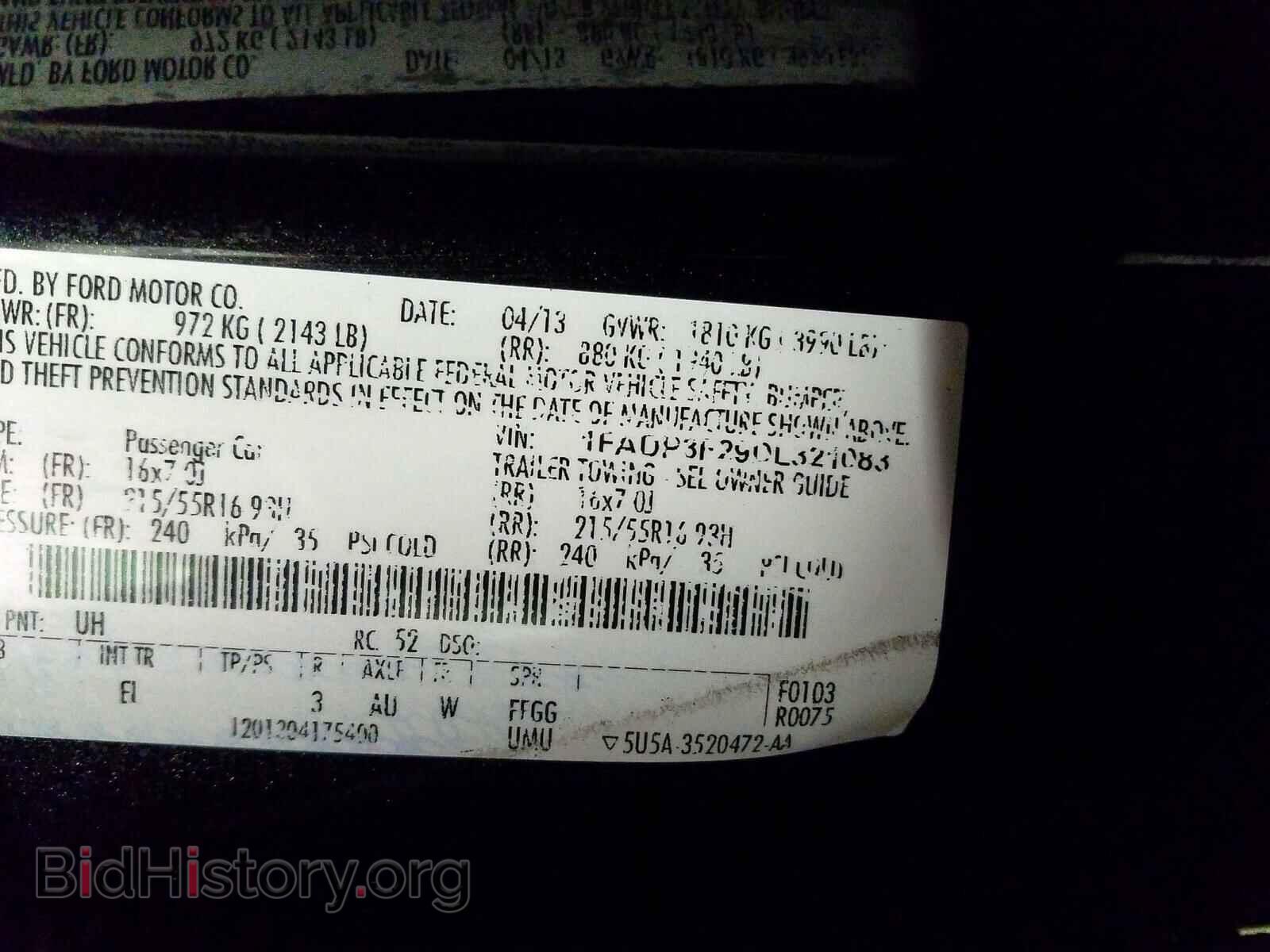 2013 FORD FOCUS SE - VIN: 1FADP3F29DL321083 - Фото 10