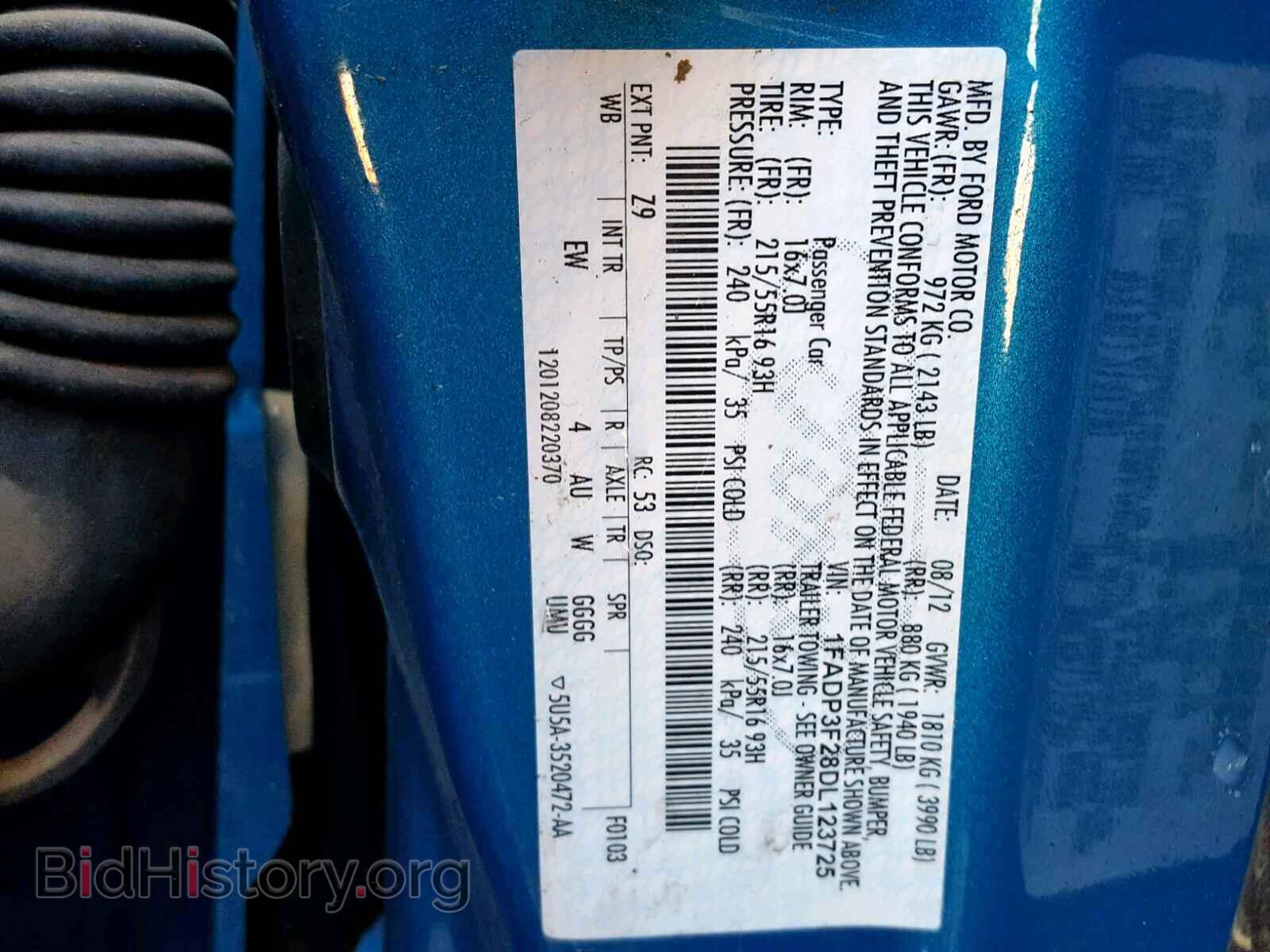 2013 FORD FOCUS SE - VIN: 1FADP3F28DL123725 - Фото 10