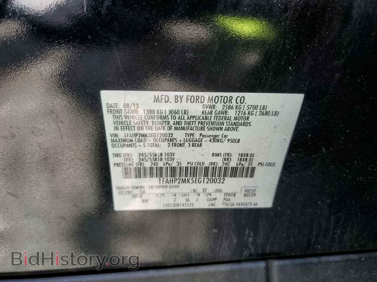 2014 FORD TAURUS - VIN: 1FAHP2MK5EG120032 - Фото 12