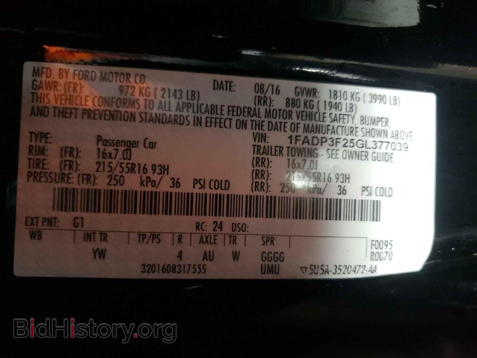 2016 FORD FOCUS - VIN: 1FADP3F25GL377039 - Photo 10