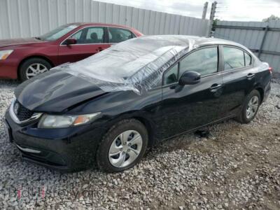 2013 Honda CIVIC LX, black — VIN 19XFB2F59DE009523, Copart