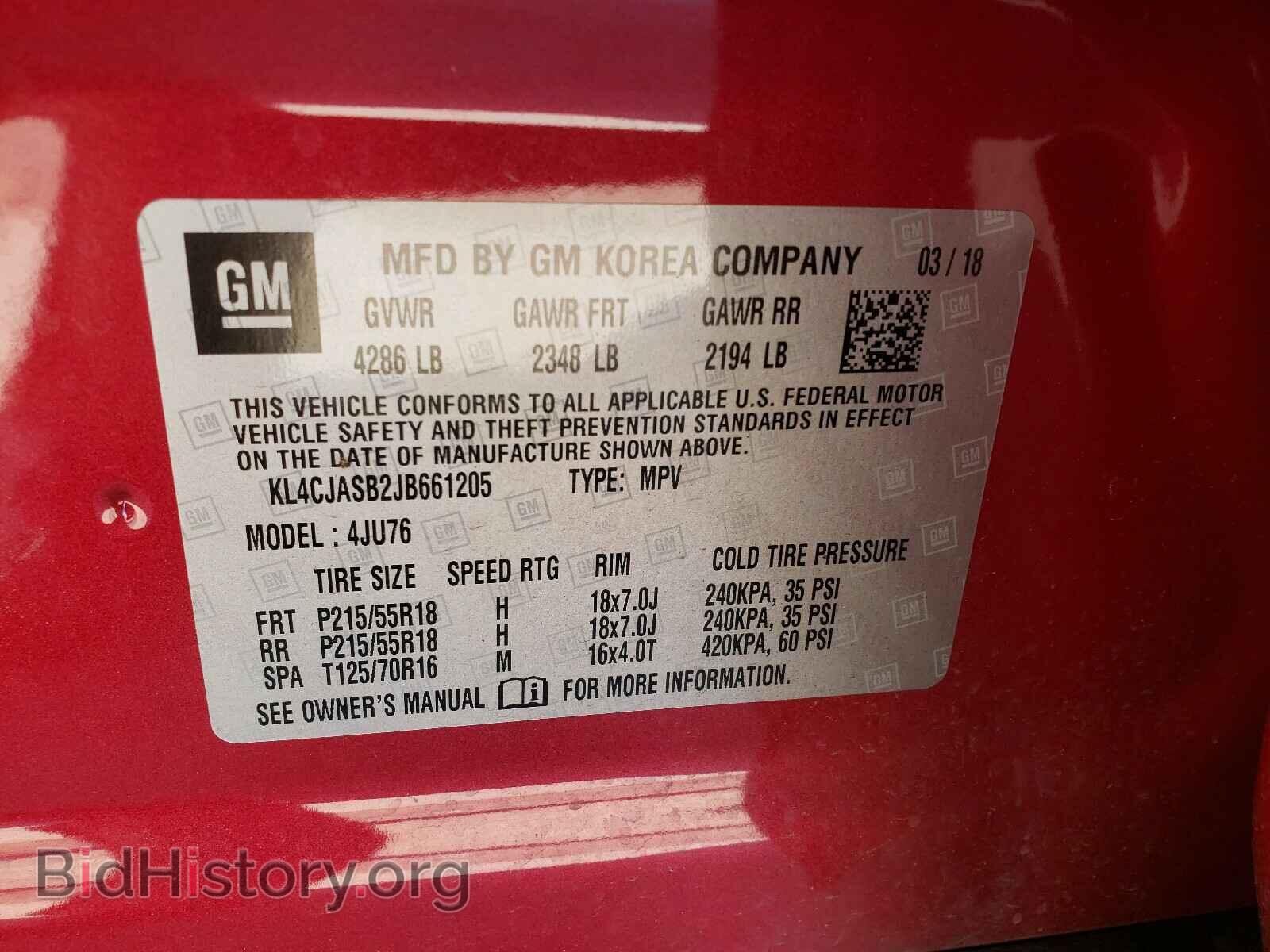 2018 BUICK ENCORE - VIN: KL4CJASB2JB661205 - Photo 10