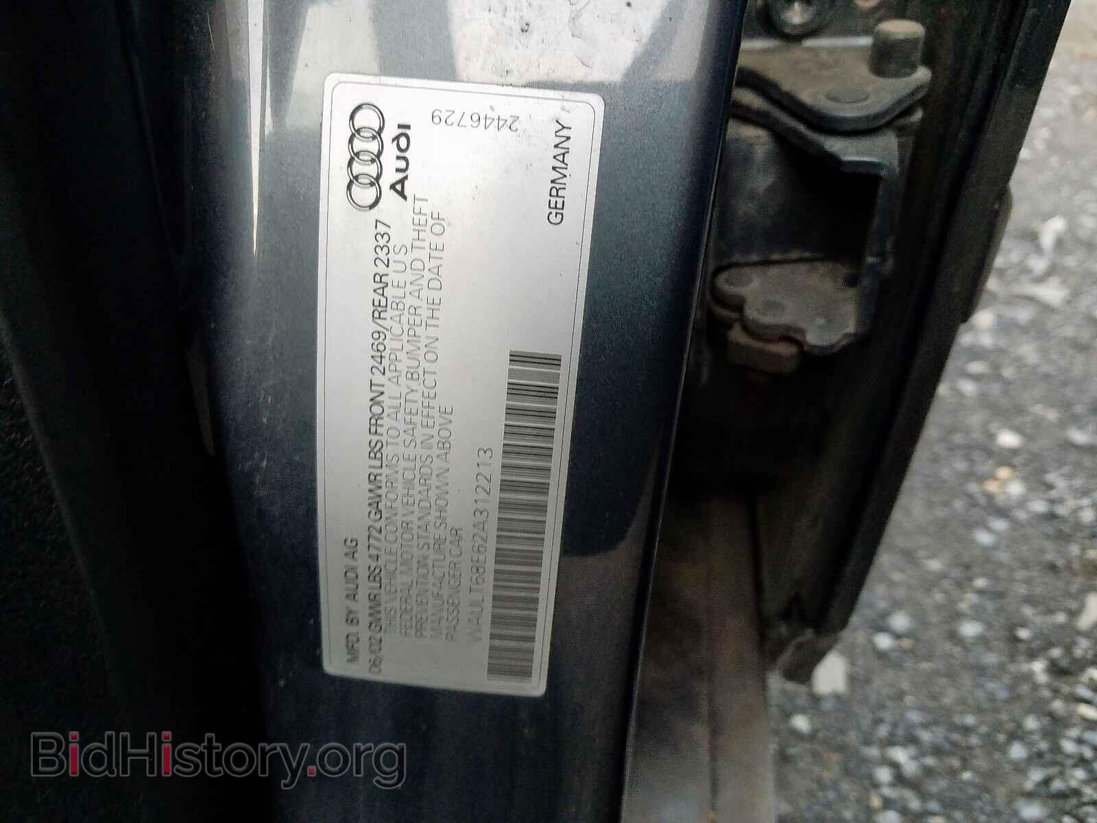 2002 AUDI A4 - VIN: WAULT68E62A312213 - Photo 10