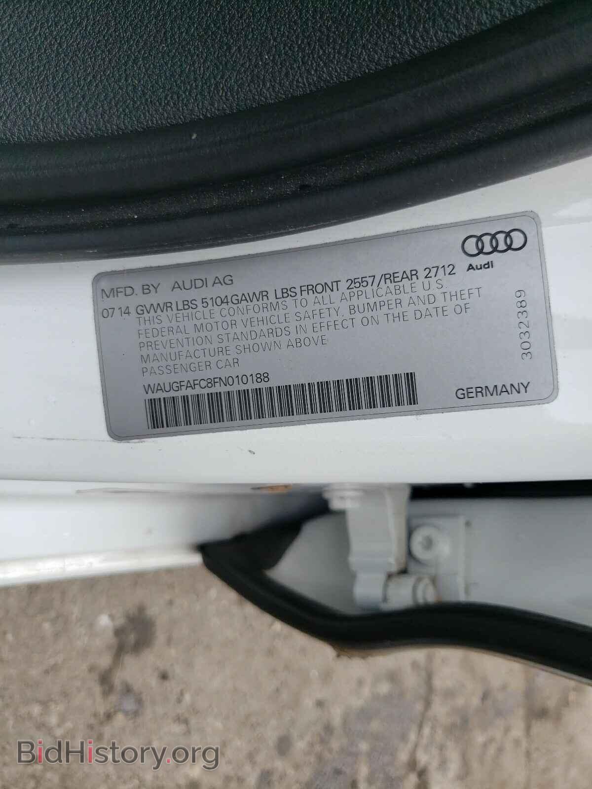 2015 AUDI A6 - VIN: WAUGFAFC8FN010188 - Фото 10