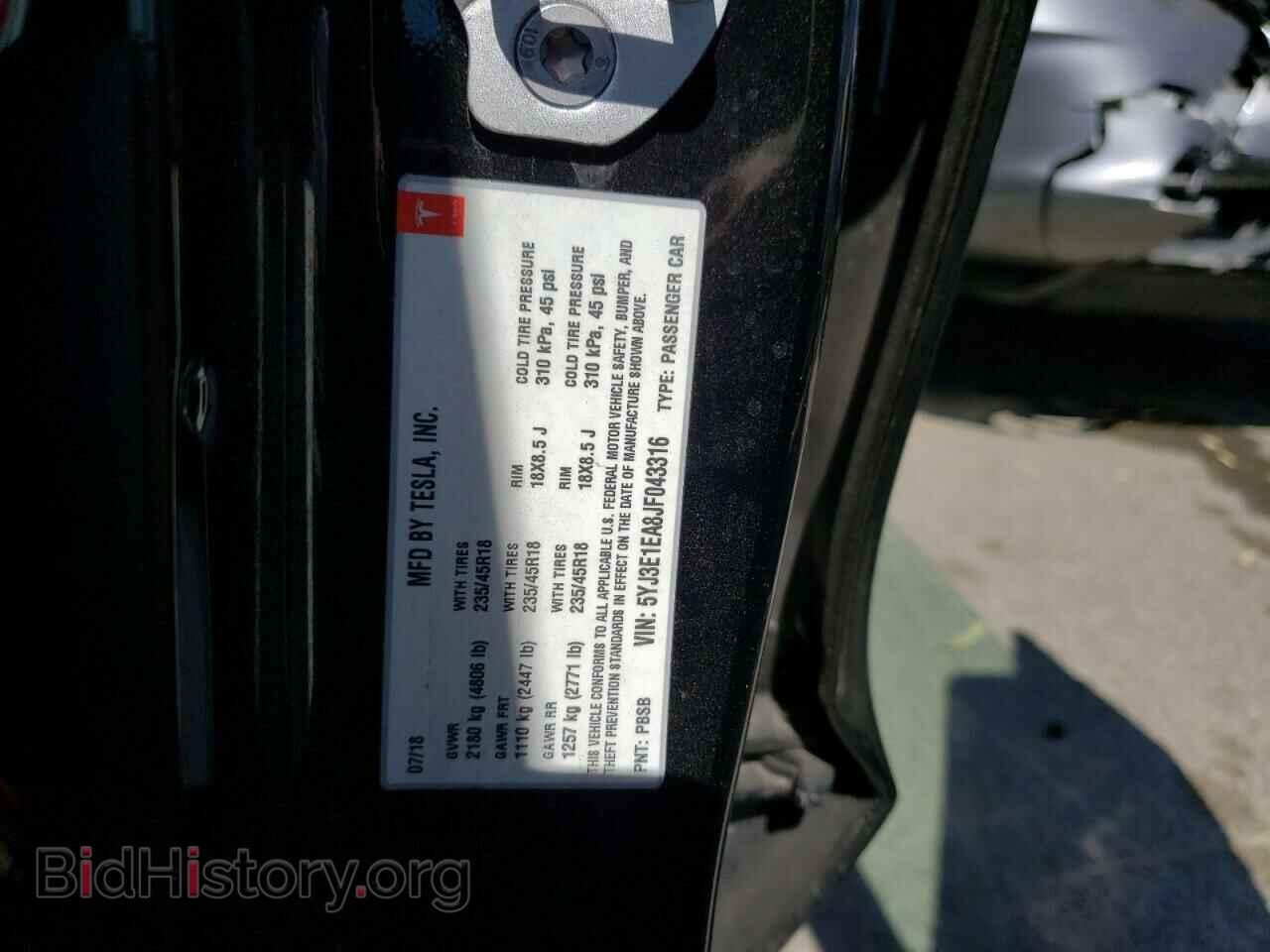 2018 TESLA MODEL 3 - VIN: 5YJ3E1EA8JF043316 - Фото 13