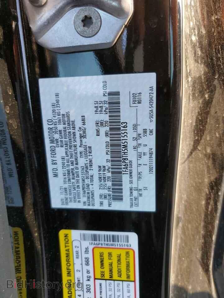 2021 FORD ALL Models - VIN: 1FA6P8TH5M5155163 - Фото 12