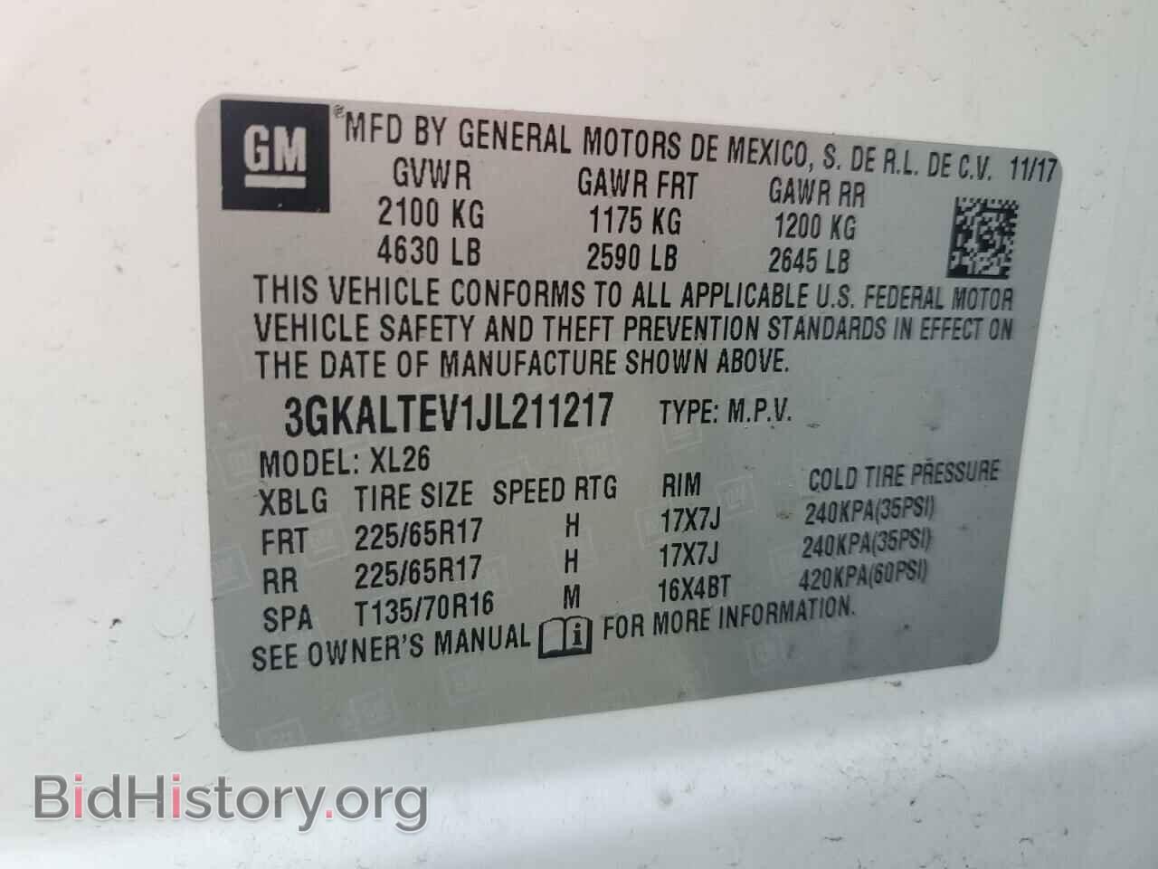 2018 GMC TERRAIN - VIN: 3GKALTEV1JL211217 - Фото 13