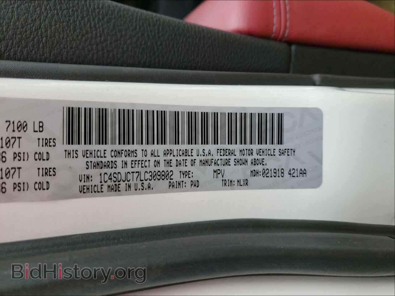 2020 DODGE DURANGO - VIN: 1C4SDJCT7LC309802 - Photo 10