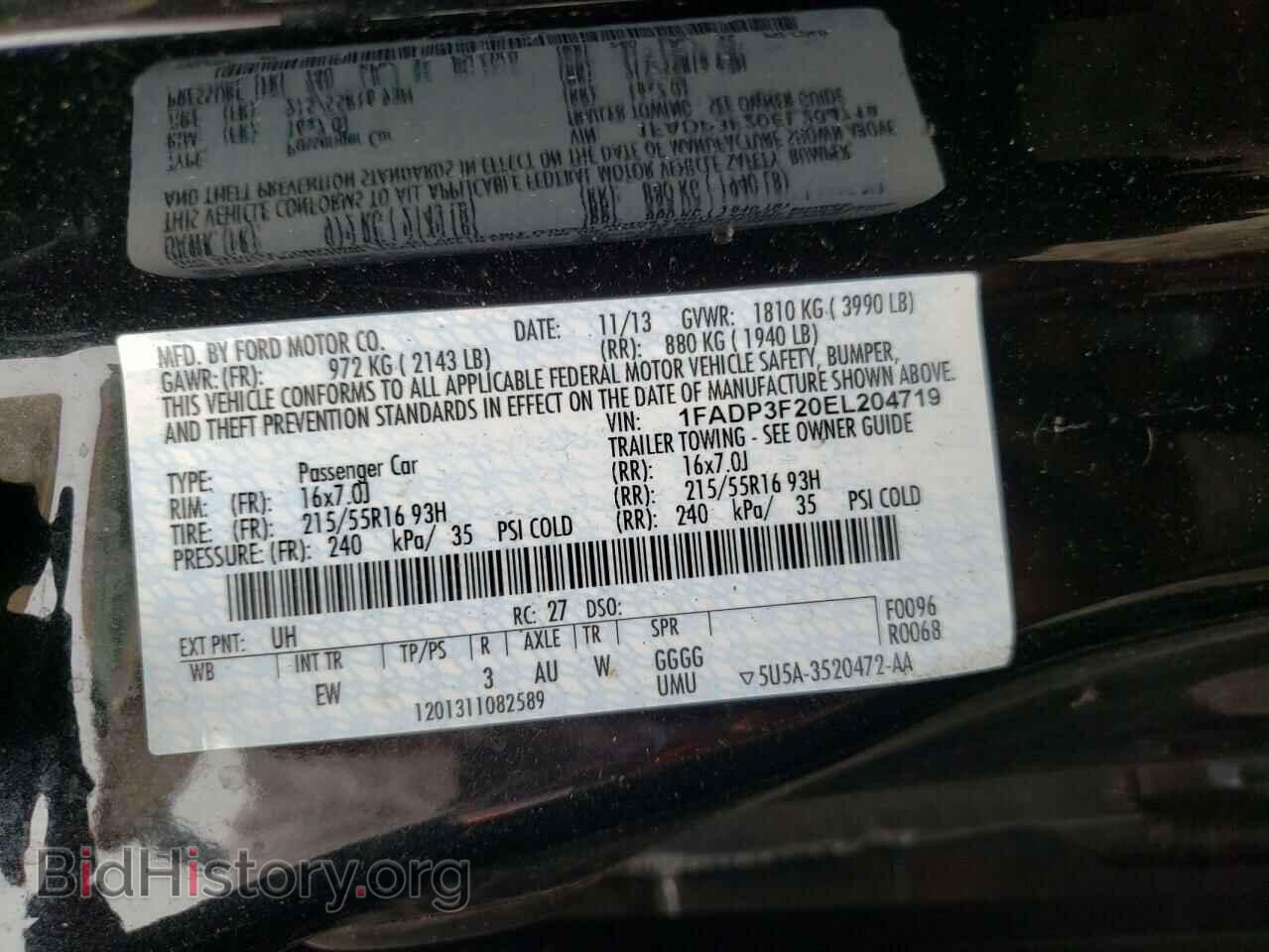 2014 FORD FOCUS - VIN: 1FADP3F20EL204719 - Photo 10