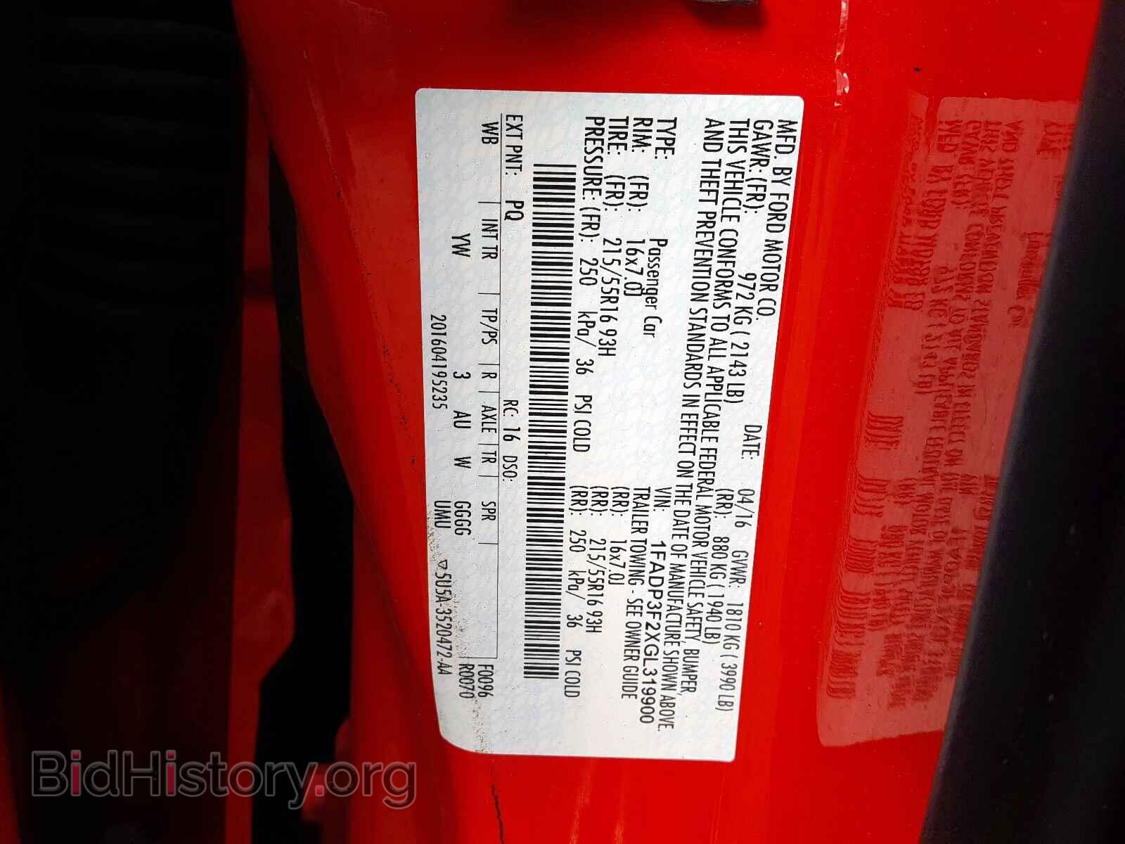 2016 FORD FOCUS - VIN: 1FADP3F2XGL319900 - Photo 10