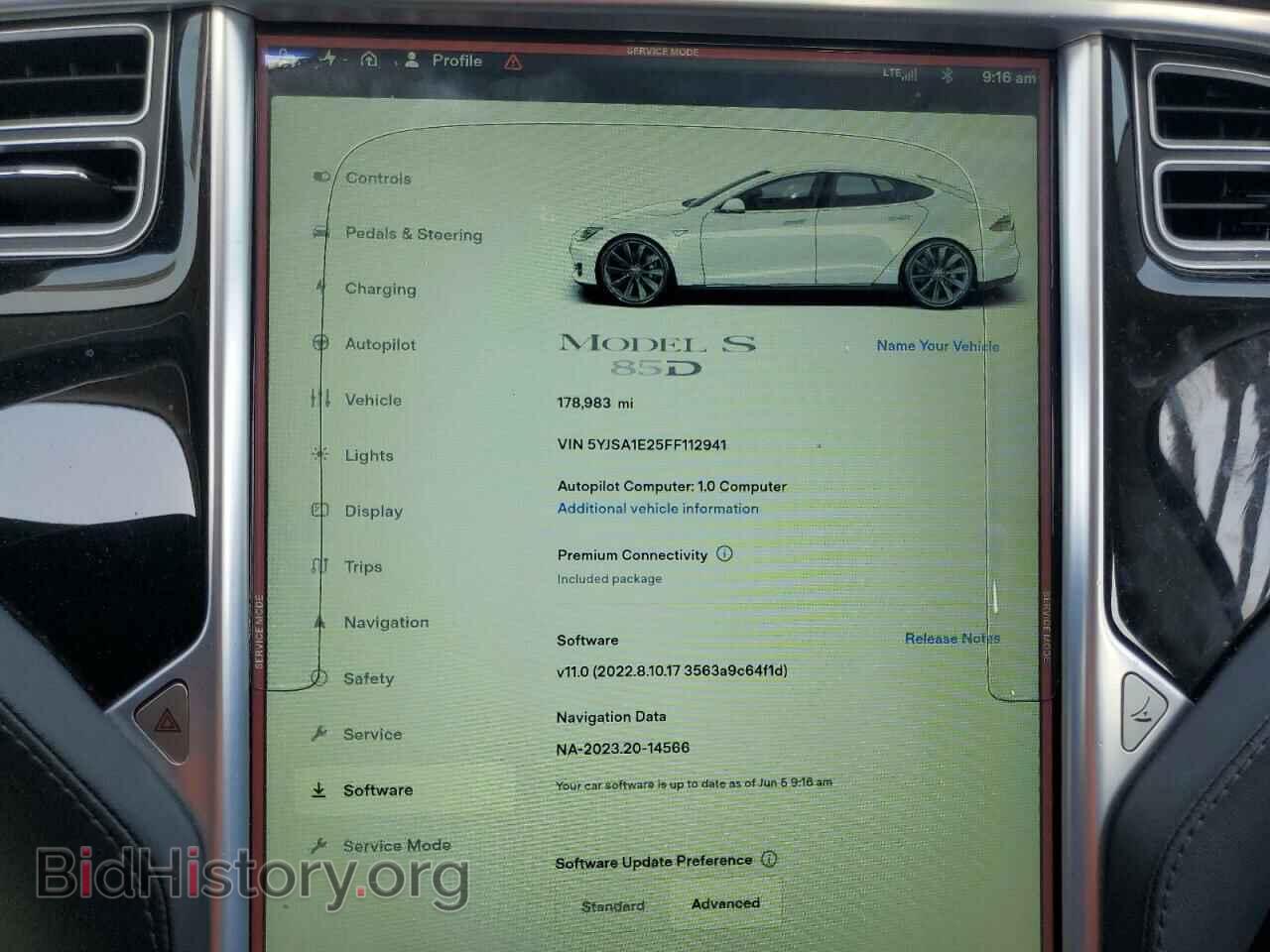 2015 TESLA MODEL S - VIN: 5YJSA1E25FF112941 - Photo 9
